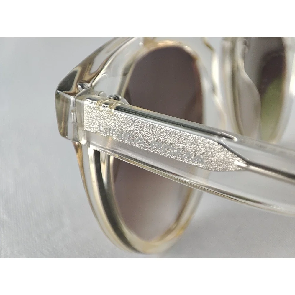 Linea Roma LR 3608 C2 Clear Gold Top Bar Sunglasses Made in Italy 48-23 145
